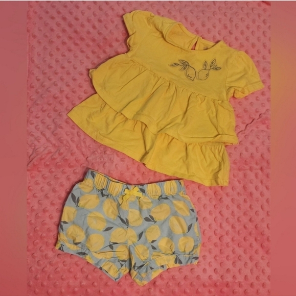 CARTER'S Girl's 2 Piece Outfit with Lemons - Size 3T - Picture 4 of 5
